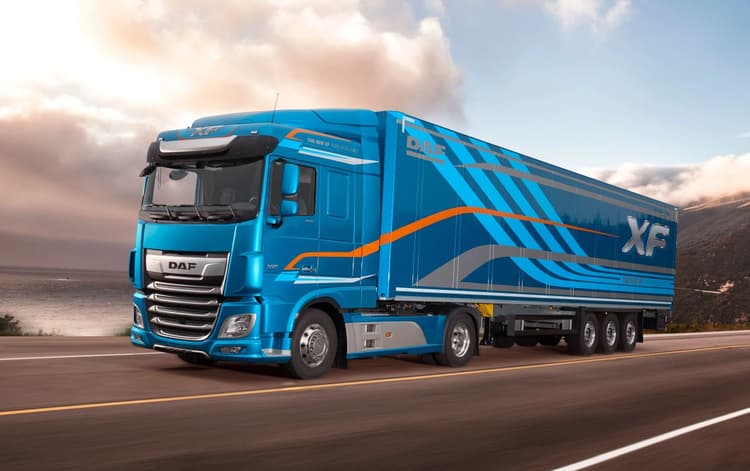 ciężarówka DAF pięknięta szyba czołowa niemcy przepisy