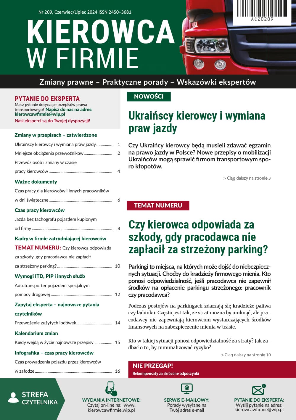 Kierowca w firmie nr 209 4CZ0209