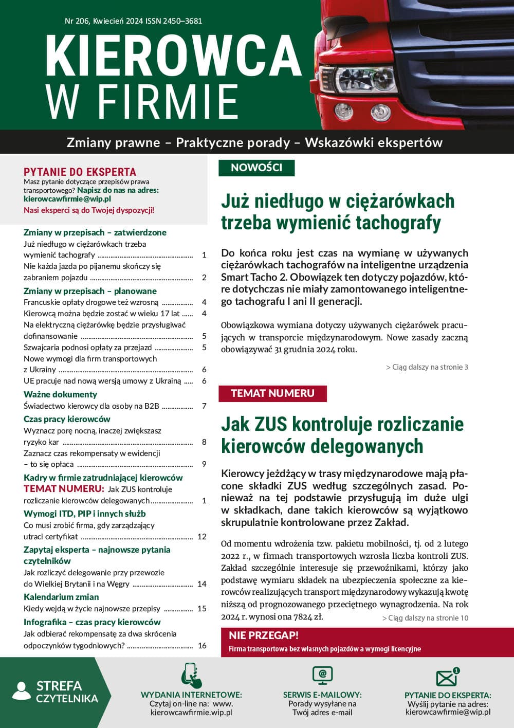 Kierowca w firmie nr 206 4CZ0206