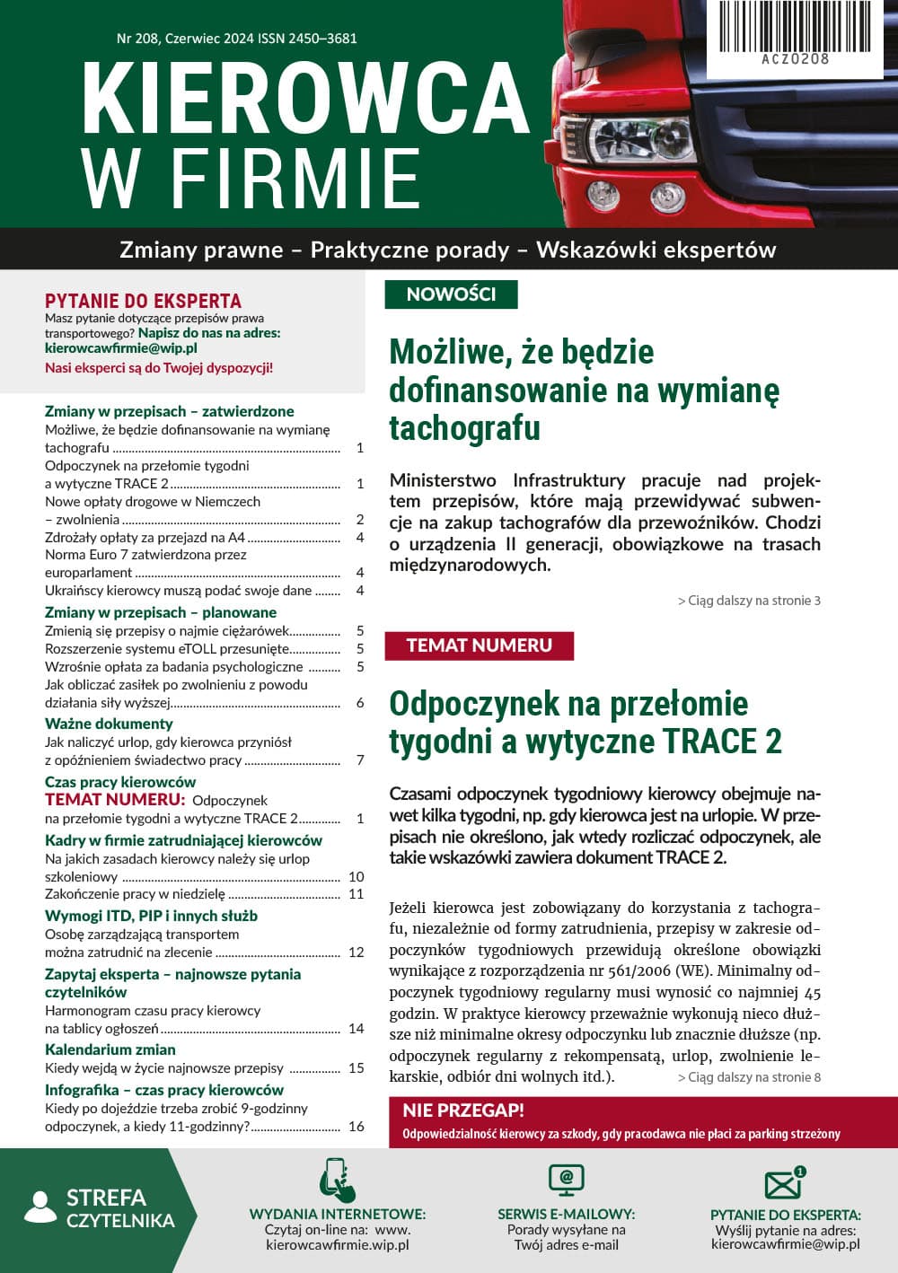 Kierowca w firmie nr 208 4CZ0208