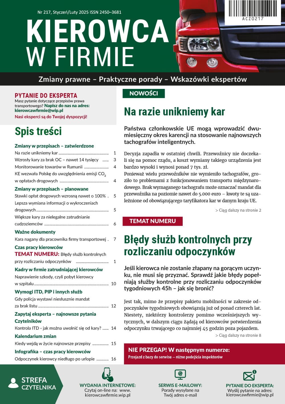 Kierowca w firmie nr 217 4CZ0217