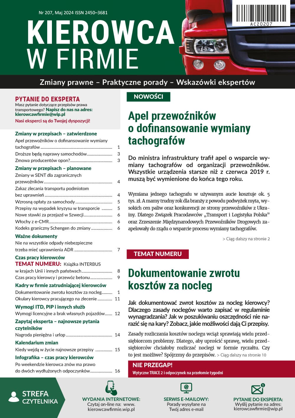 Kierowca w firmie nr 207 4CZ0207