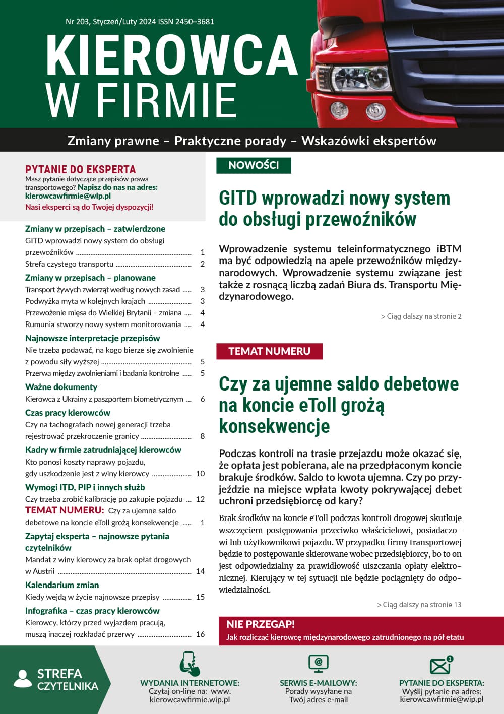 Kierowca w firmie nr 203 4CZ0203