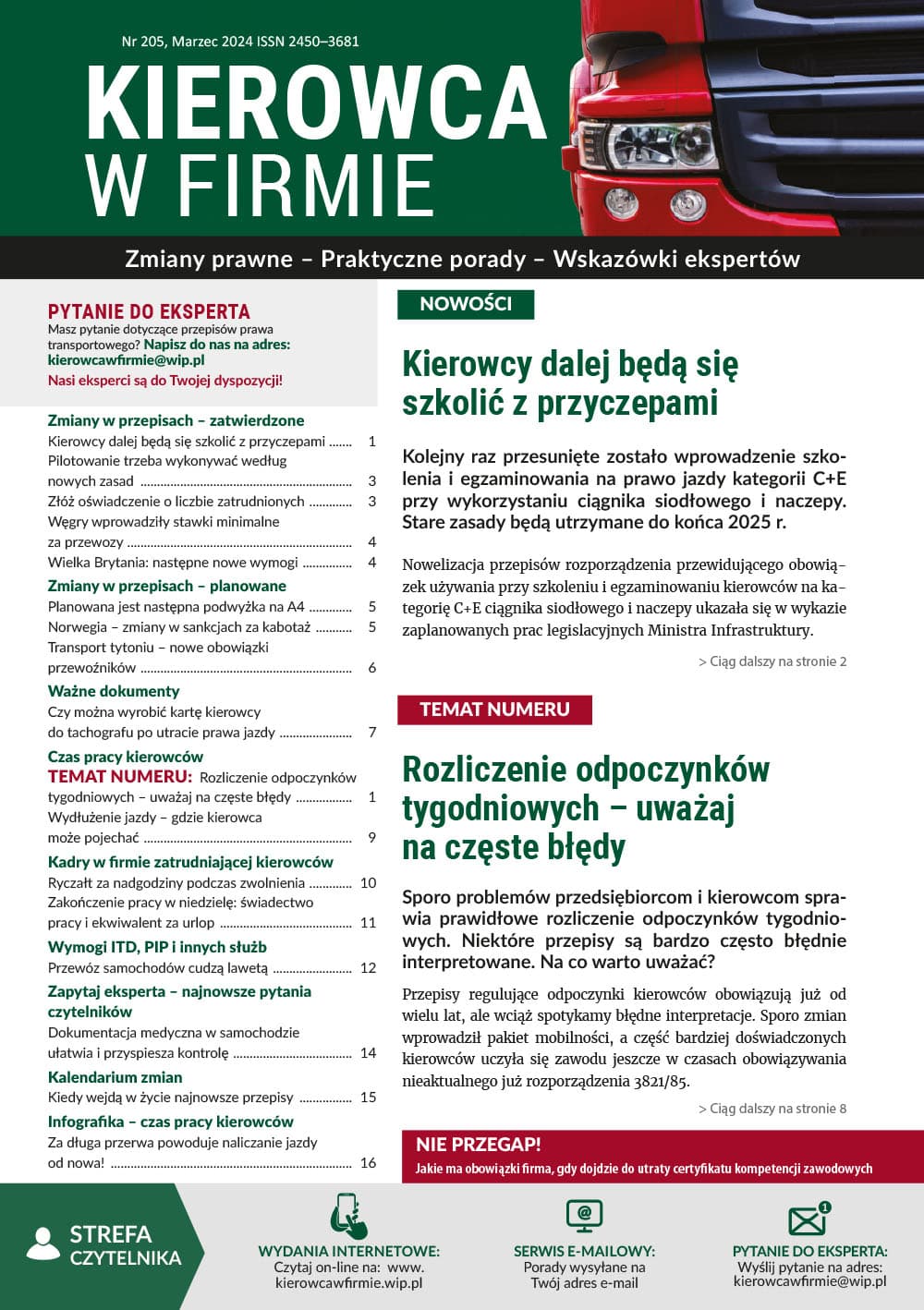 Kierowca w firmie nr 205 4CZ0205